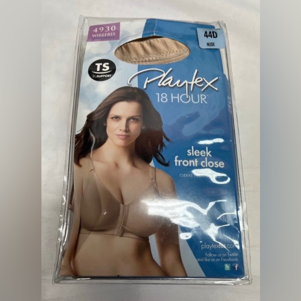NWT Playtex 18 hour bra 44D nude
front closure